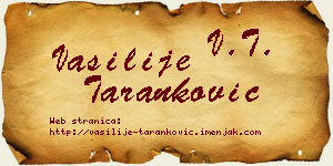 Vasilije Taranković vizit kartica